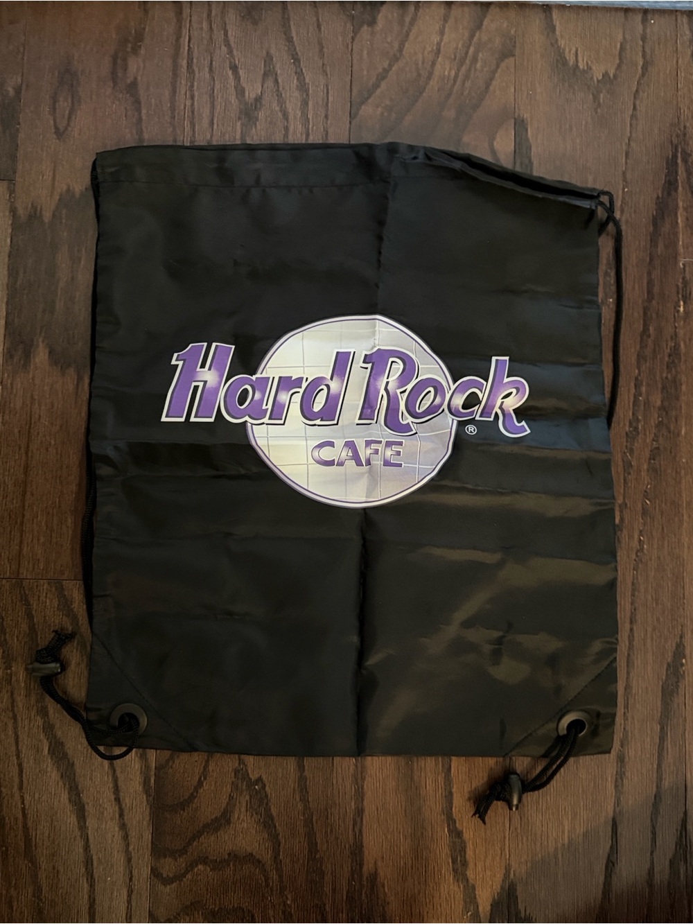 Hard Rock Cafe Black Backpack with Purple Logo